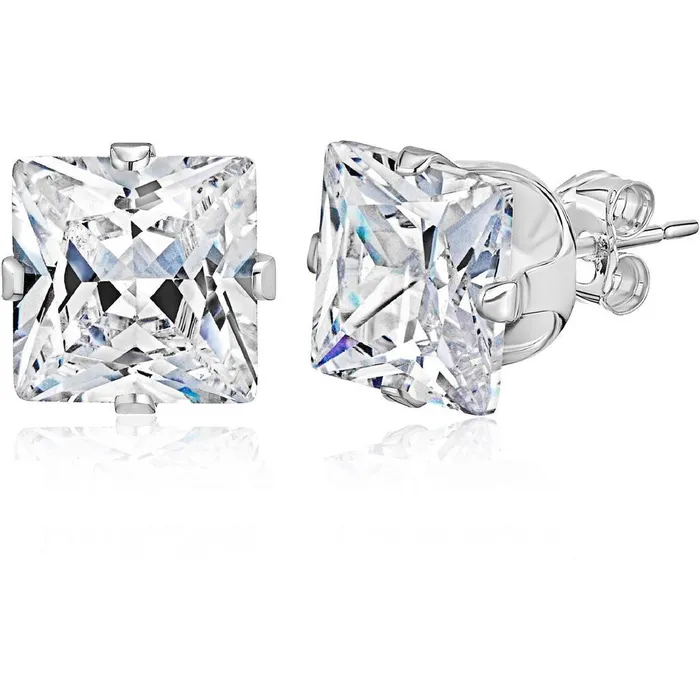 Earrings GB Princess Solitaire Natural Earth Mined Diamond Stud Earring 190 Carats Gold Jewelry