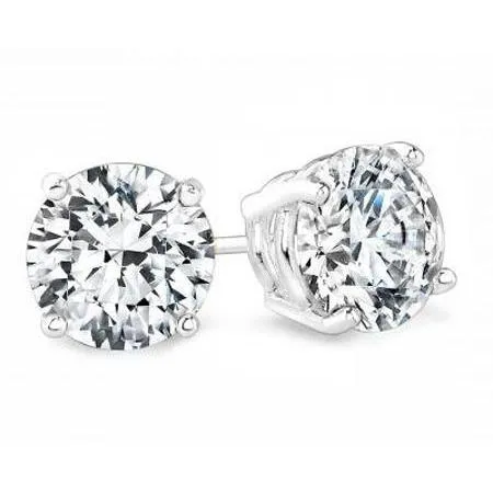 Earrings GB Solitaire 25 Ct Round Real Natural Earth Mined Diamond Stud Earrings White Gold 14K Earrings GB Solitaire 25 Ct Round Real Natural Earth Mined Diamond Stud Earrings White Gold 14K