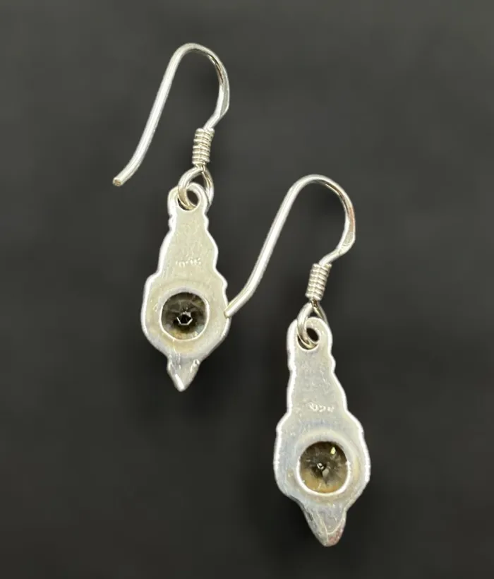 Earrings Gemstone The Nidra Silver Gemstone Earrings Red