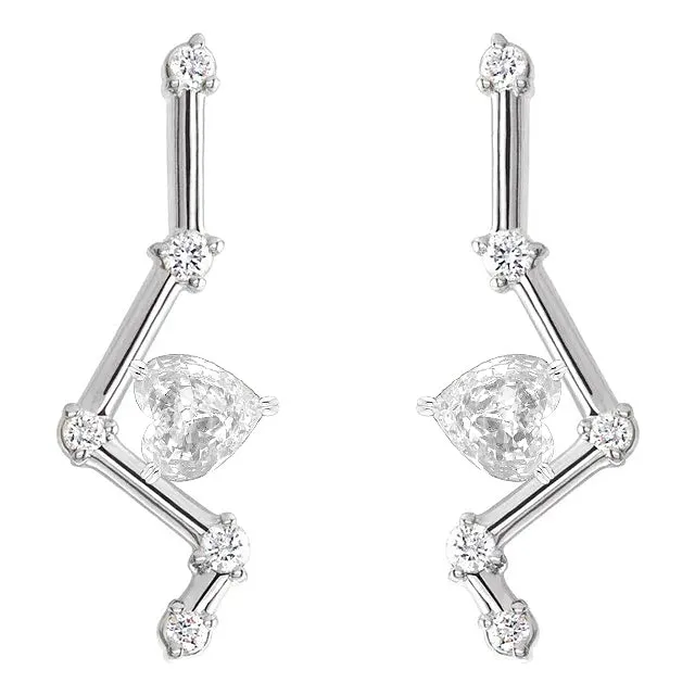 Earrings HarryChadEntcom Zigzag Drop Earrings 525 Ct Heart Old Cut Mined Diamond Jewelry Earrings HarryChadEntcom Zigzag Drop Earrings 525 Ct Heart Old Cut Mined Diamond Jewelry