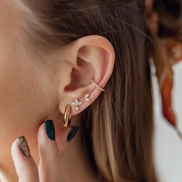 Earrings Hey Happiness Small Round Hoop Earrings Gold Earrings Hey Happiness Small Round Hoop Earrings Gold