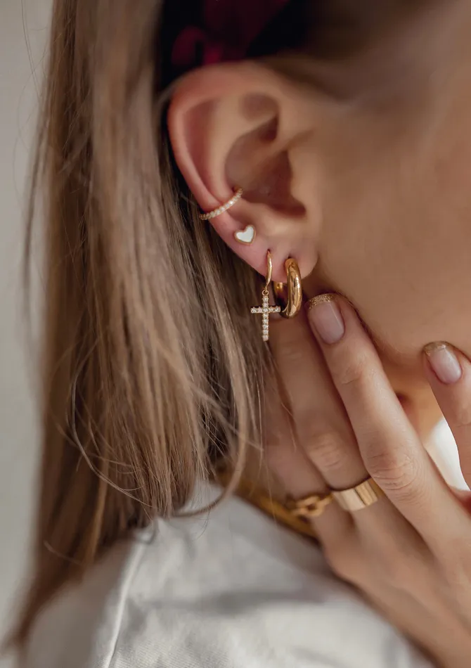 Earrings Hey Happiness Small Round Hoop Earrings Gold Earrings Hey Happiness Small Round Hoop Earrings Gold
