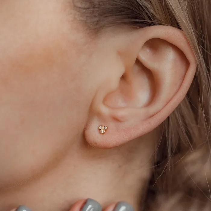 Earrings Hey Happiness Triad Stud Earring Sets Sterling Silver Earrings Hey Happiness Triad Stud Earring Sets Sterling Silver