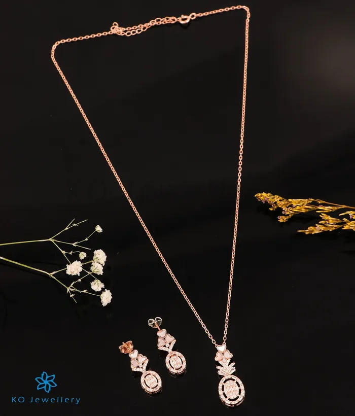 Earrings Imported The Sweetheart Silver Rosegold Necklace Earrings