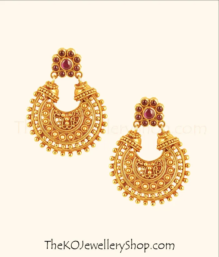 Earrings Silversmith The Hritika Silver Chandbali Earrings