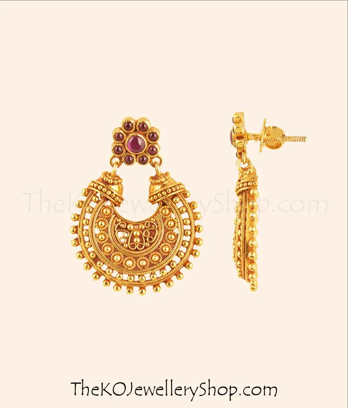 Earrings Silversmith The Hritika Silver Chandbali Earrings