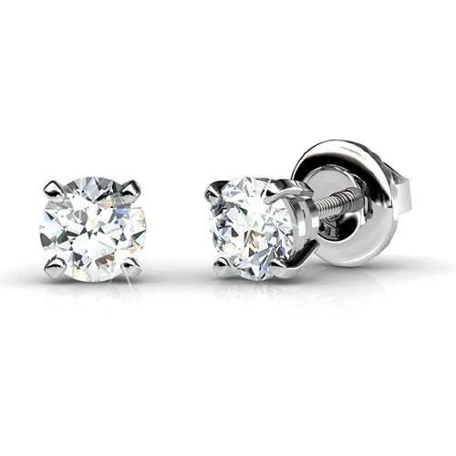 Earrings Sparkling Prong Set 350 Carats Natural Earth Mined Diamonds Studs Earrings White Gold GB Earrings Sparkling Prong Set 350 Carats Natural Earth Mined Diamonds Studs Earrings White Gold GB