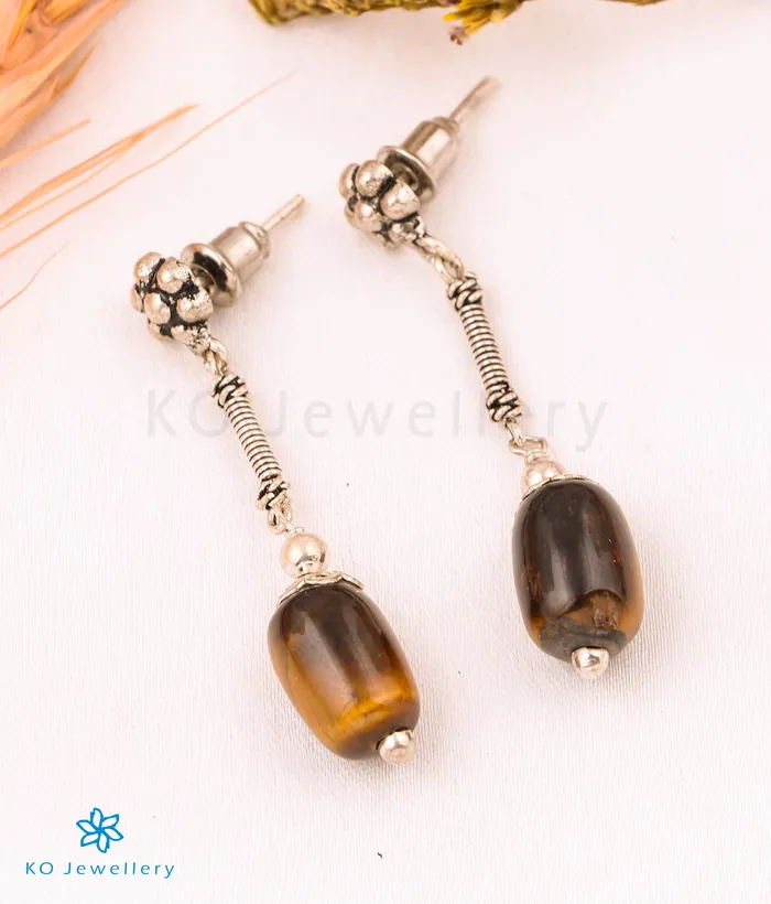 Earrings The Tigereye Silver Gemstone Earring Gemstone