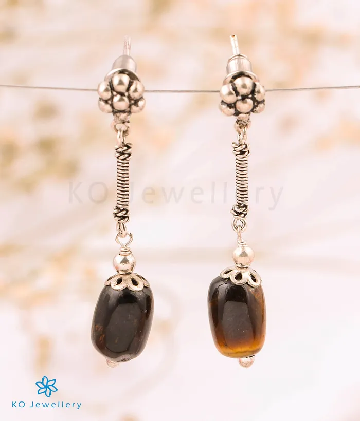 Earrings The Tigereye Silver Gemstone Earring Gemstone