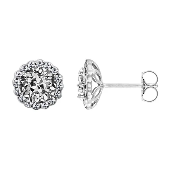 Earrings Womens Halo Round Natural Diamond Old Miner Stud Earrings 250 Carats HarryChadEntcom Earrings Womens Halo Round Natural Diamond Old Miner Stud Earrings 250 Carats HarryChadEntcom