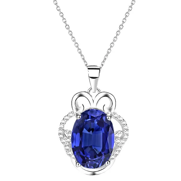 Fancy Oval Blue Sapphire Round Natural Earth Mined Diamond Pendant With Bail 325 Carats HarryChadEntcom Necklaces Fancy Oval Blue Sapphire Round Natural Earth Mined Diamond Pendant With Bail 325 Carats HarryChadEntcom Necklaces