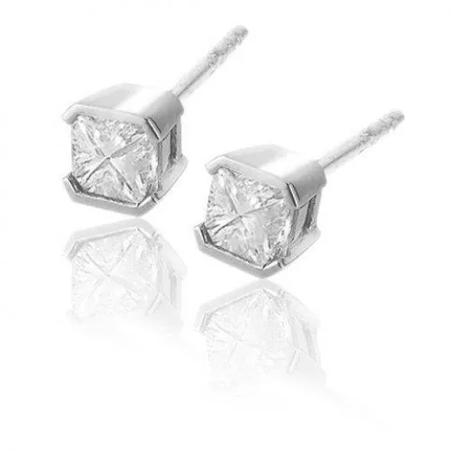 GB 170 Carat Princess Cut Natural Earth Mined Diamond Stud Earring Women Gold 14K Earrings GB 170 Carat Princess Cut Natural Earth Mined Diamond Stud Earring Women Gold 14K Earrings