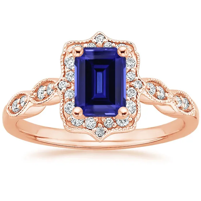 GB Antique Style Blue Sapphire Natural Earth Mined Diamond Ring 3 Carats Gemstone Rings GB Antique Style Blue Sapphire Natural Earth Mined Diamond Ring 3 Carats Gemstone Rings