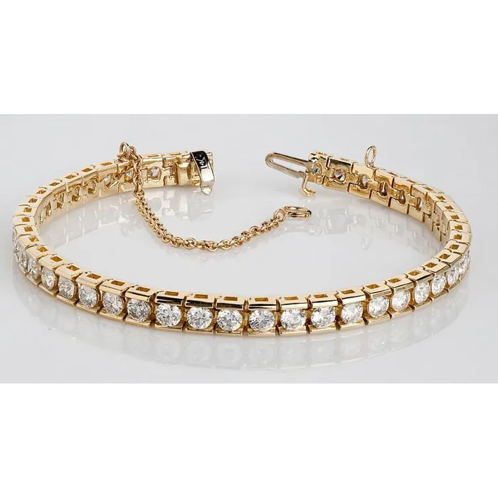 GB Bracelets 880 Carat Round Real Natural Earth Mined Diamonds Tennis Bracelet Channel Set Gold GB Bracelets 880 Carat Round Real Natural Earth Mined Diamonds Tennis Bracelet Channel Set Gold