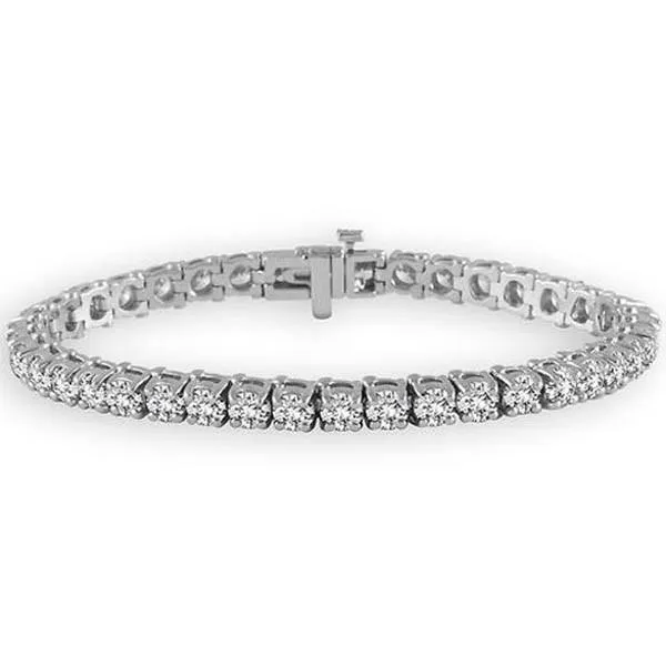 GB Bracelets Sparkling Round Brilliant Cut 6 Carats Natural Earth Mined Diamond Tennis Bracelet GB Bracelets Sparkling Round Brilliant Cut 6 Carats Natural Earth Mined Diamond Tennis Bracelet