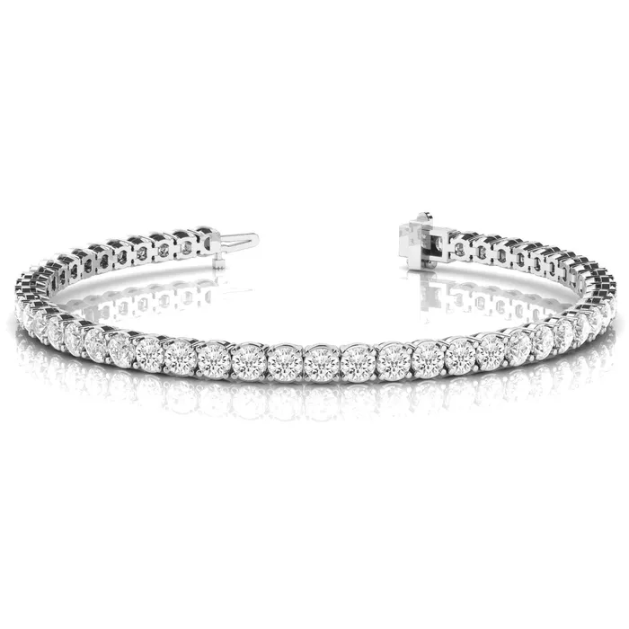 GB Bracelets WG 14K 6 Carats Round Cut Sparkling Natural Earth Mined Diamonds Tennis Bracelet GB Bracelets WG 14K 6 Carats Round Cut Sparkling Natural Earth Mined Diamonds Tennis Bracelet