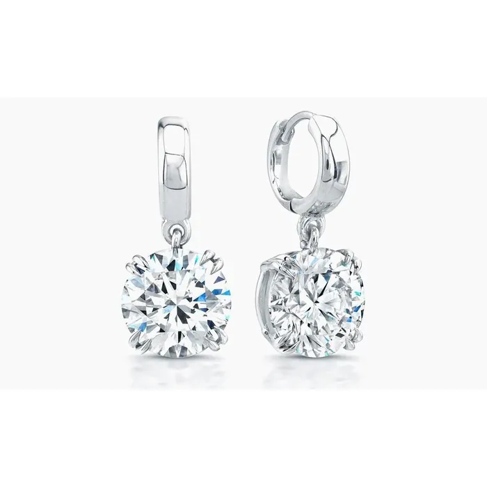 GB Brilliant Cut 550 Carats Natural Earth Mined Diamonds Lady Dangle Earrings White Gold Earrings GB Brilliant Cut 550 Carats Natural Earth Mined Diamonds Lady Dangle Earrings White Gold Earrings