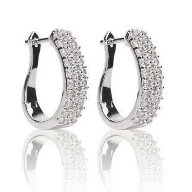GB Earrings 300 Ct Brilliant Cut Real Natural Earth Mined Diamonds Ladies Hoop Earrings Gold White 14K GB Earrings 300 Ct Brilliant Cut Real Natural Earth Mined Diamonds Ladies Hoop Earrings Gold White 14K