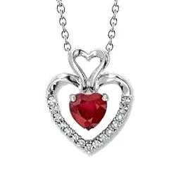 GB Necklaces 120 Ct Heart Cut Red Ruby With Natural Earth Mined Diamond Pendant Jewelry New GB Necklaces 120 Ct Heart Cut Red Ruby With Natural Earth Mined Diamond Pendant Jewelry New