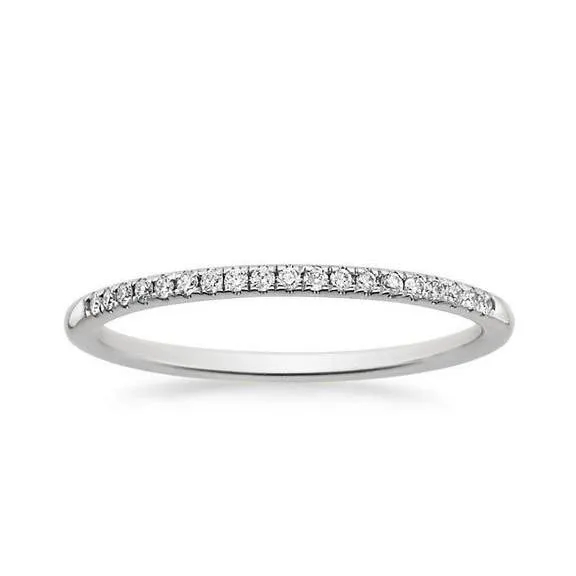 GB Rings 19 Ct Round Cut Natural Earth Mined Diamond Women Wedding Band 14K White Gold GB Rings 19 Ct Round Cut Natural Earth Mined Diamond Women Wedding Band 14K White Gold