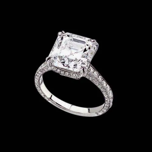 GB Rings 276 Ct Center Radiant Halo Natural Earth Mined Diamond Jewelry Ring White Gold GB Rings 276 Ct Center Radiant Halo Natural Earth Mined Diamond Jewelry Ring White Gold