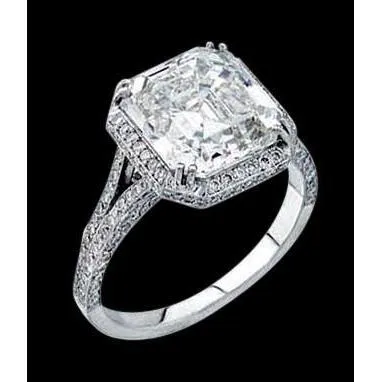 GB Rings 811 Cts Radiant Lab Grown Diamond Ring Solitaire With Accents Ladies Jewelry GB Rings 811 Cts Radiant Lab Grown Diamond Ring Solitaire With Accents Ladies Jewelry