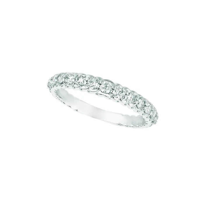 GB Rings Natural Earth Mined Diamond Half Eternity Band Ring 064 Carats 14K White Gold GB Rings Natural Earth Mined Diamond Half Eternity Band Ring 064 Carats 14K White Gold