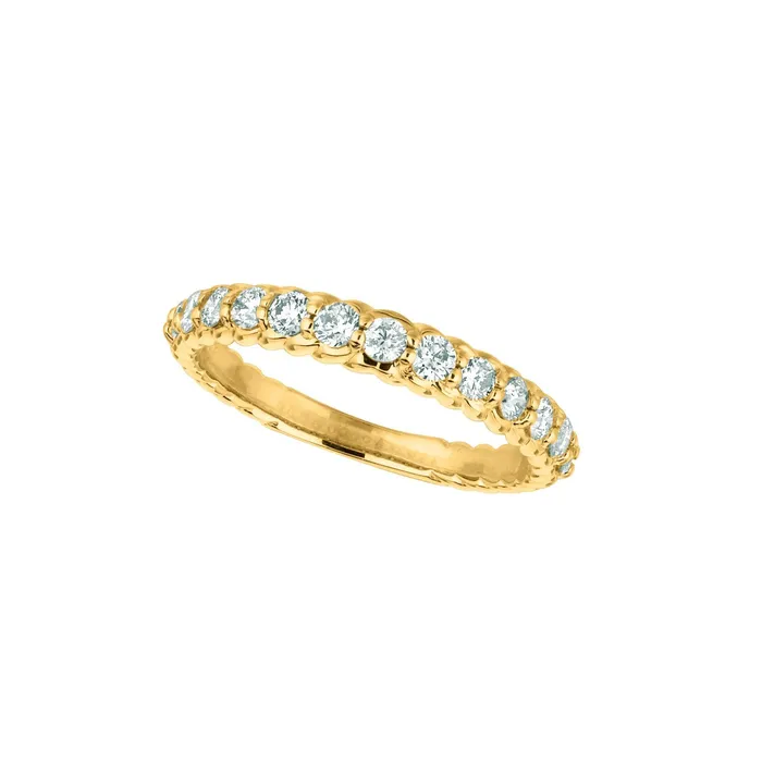 GB Rings Natural Earth Mined Diamond Half Eternity Band Ring 064 Carats 14K White Gold