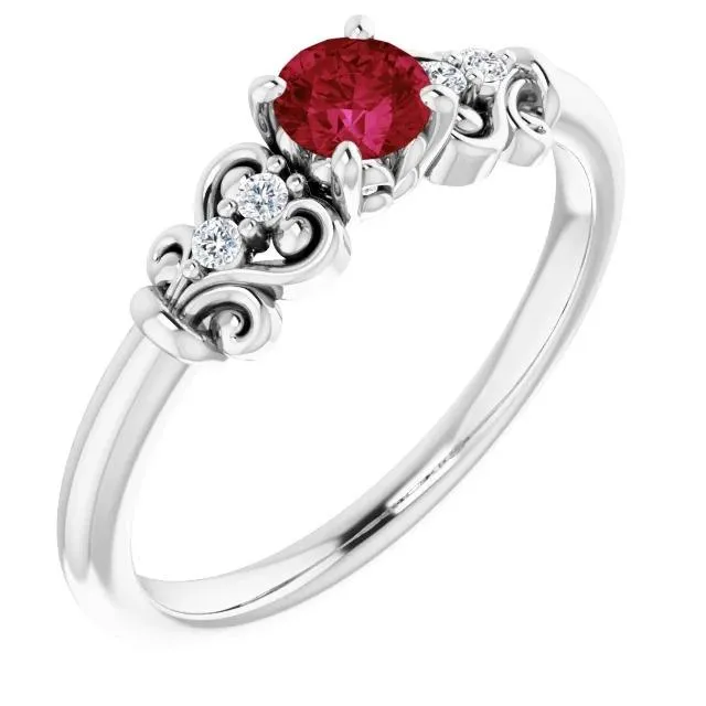 GB Rings Natural Earth Mined Diamond Ring 110 Carats Antique Style Ruby Jewelry GB Rings Natural Earth Mined Diamond Ring 110 Carats Antique Style Ruby Jewelry