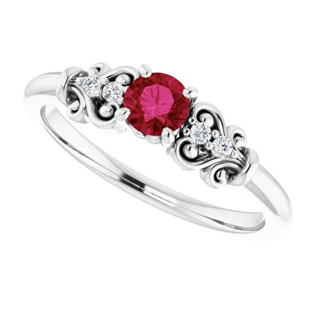 GB Rings Natural Earth Mined Diamond Ring 110 Carats Antique Style Ruby Jewelry GB Rings Natural Earth Mined Diamond Ring 110 Carats Antique Style Ruby Jewelry