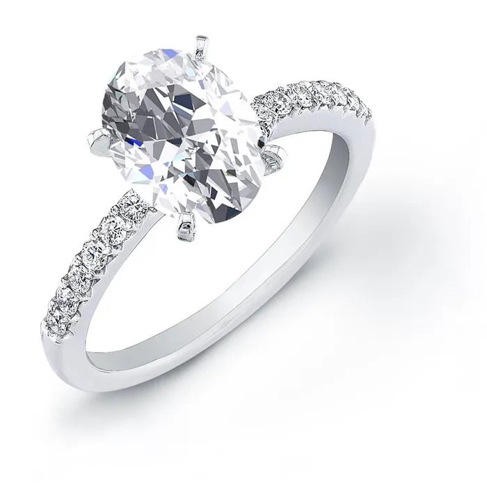 GB Rings Oval Round 350 Carats Natural Earth Mined Diamonds Engagement Ring White Gold GB Rings Oval Round 350 Carats Natural Earth Mined Diamonds Engagement Ring White Gold