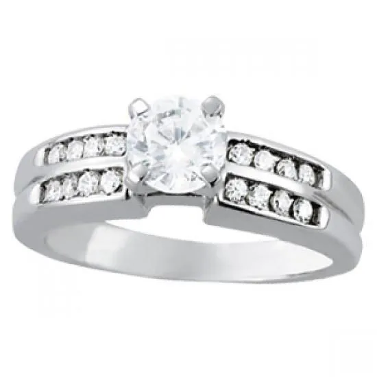GB Rings Round Natural Earth Mined Diamond Solitaire Fancy Ring With Accent 1 Carat WG 14K GB Rings Round Natural Earth Mined Diamond Solitaire Fancy Ring With Accent 1 Carat WG 14K