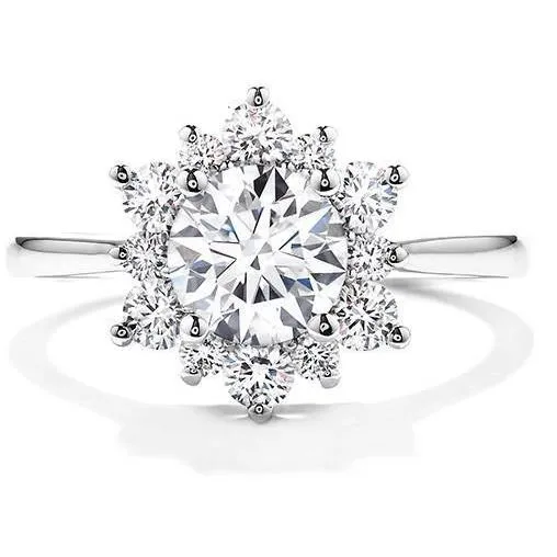 GB Rings Sparkling Natural Earth Mined Diamond Halo Engagement Ring 290 Carats White Gold 14K GB Rings Sparkling Natural Earth Mined Diamond Halo Engagement Ring 290 Carats White Gold 14K