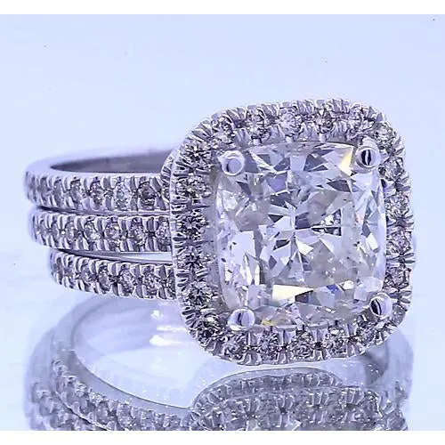 GB Rings Vintage Type Anniversary Ring Cushion Lab Grown Diamond GB Rings Vintage Type Anniversary Ring Cushion Lab Grown Diamond