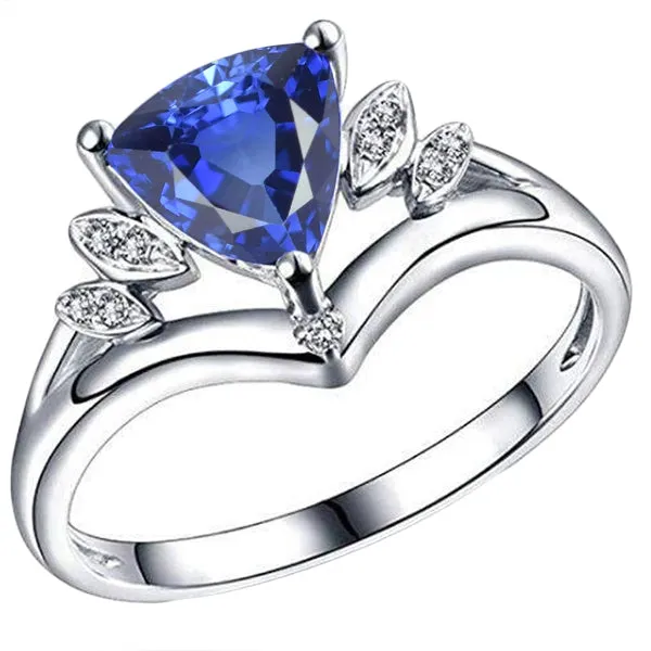 Gemstone Sapphire Fancy Ring 2 Carats Trillion Cut 14K Gold Jewelry HarryChadEntcom Rings Gemstone Sapphire Fancy Ring 2 Carats Trillion Cut 14K Gold Jewelry HarryChadEntcom Rings