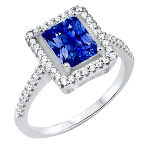 Halo Blue Sapphire Engagement Ring Radiant Natural Earth Mined Diamonds 350 Carats HarryChadEntcom Rings Halo Blue Sapphire Engagement Ring Radiant Natural Earth Mined Diamonds 350 Carats HarryChadEntcom Rings