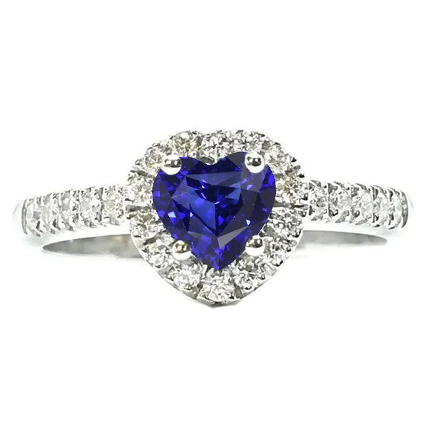 Halo Heart Ceylon Sapphire Wedding Ring 350 Carats Natural Earth Mined Diamond Jewelry HarryChadEntcom Rings Halo Heart Ceylon Sapphire Wedding Ring 350 Carats Natural Earth Mined Diamond Jewelry HarryChadEntcom Rings