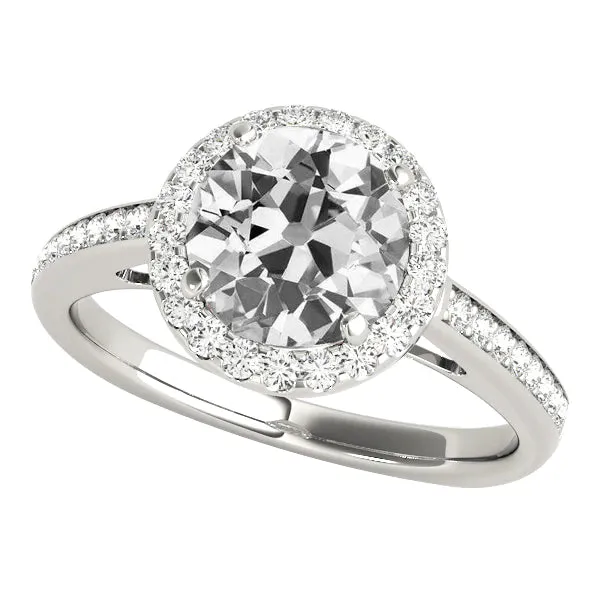 Halo Ring With Accents Old Cut Round Natural Earth Mined Diamonds 475 Cts Ladies Jewelry HarryChadEntcom Rings Halo Ring With Accents Old Cut Round Natural Earth Mined Diamonds 475 Cts Ladies Jewelry HarryChadEntcom Rings