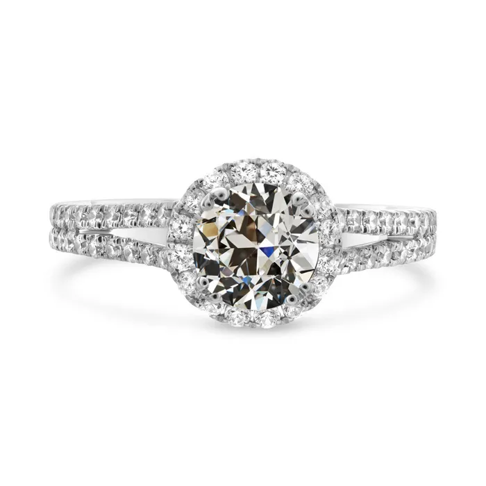 Halo Round Old Miner Natural Earth Mined Diamond Ring Gold Split Shank 5 Carats HarryChadEntcom Rings Halo Round Old Miner Natural Earth Mined Diamond Ring Gold Split Shank 5 Carats HarryChadEntcom Rings