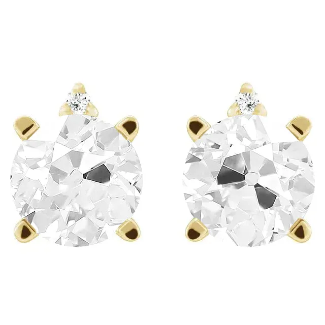 HarryChadEntcom Earrings 2 Stone 9 Ct Earth Mined Diamond Earrings