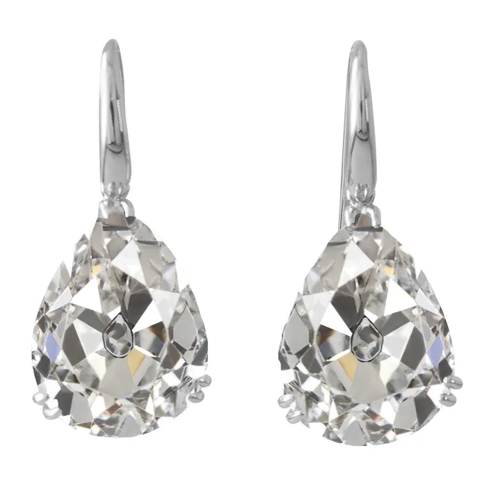 HarryChadEntcom Earrings Old Miner Pear Cut Drop Earrings Double Prong Set 8 Carats Real Diamond HarryChadEntcom Earrings Old Miner Pear Cut Drop Earrings Double Prong Set 8 Carats Real Diamond