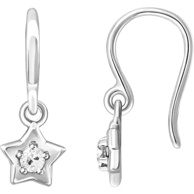 HarryChadEntcom Earrings Round Old Cut Mined Diamond Dangle Earrings 5 Prong Star Style 2 Carats HarryChadEntcom Earrings Round Old Cut Mined Diamond Dangle Earrings 5 Prong Star Style 2 Carats
