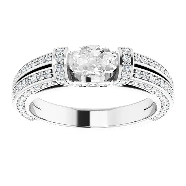 HarryChadEntcom Gold Wedding Ring Oval Old Mine Cut Real Natural Earth Mined Diamond Bar Set 620 Carats Rings HarryChadEntcom Gold Wedding Ring Oval Old Mine Cut Real Natural Earth Mined Diamond Bar Set 620 Carats Rings