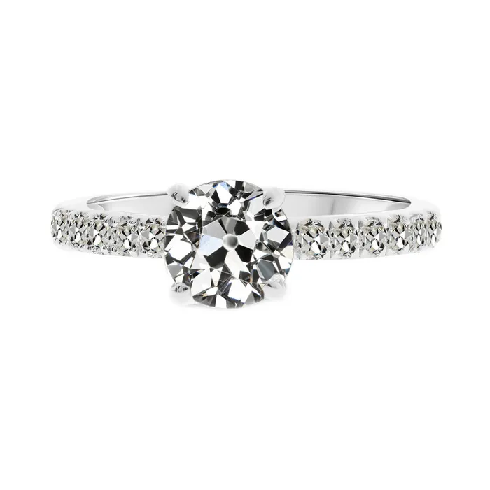 HarryChadEntcom Rings 2 Carats Old European Ladies Mined Diamond Solitaire Ring With Accents HarryChadEntcom Rings 2 Carats Old European Ladies Mined Diamond Solitaire Ring With Accents
