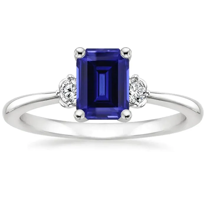 HarryChadEntcom Rings 3ct Sapphire Emerald Cut Natural Earth Mined Diamond Ring HarryChadEntcom Rings 3ct Sapphire Emerald Cut Natural Earth Mined Diamond Ring
