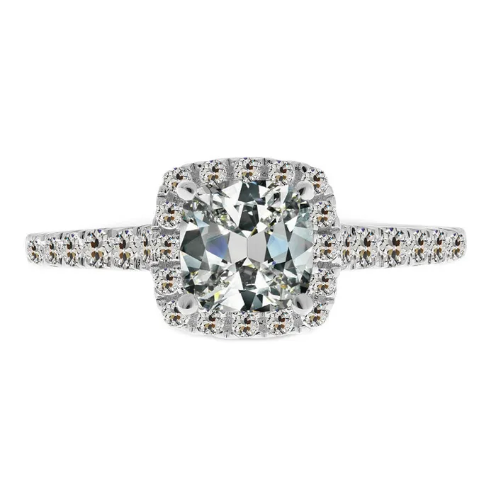 HarryChadEntcom Rings 5 Carats Cushion Old Cut Halo Wedding Earth Mined Diamond Ring HarryChadEntcom Rings 5 Carats Cushion Old Cut Halo Wedding Earth Mined Diamond Ring
