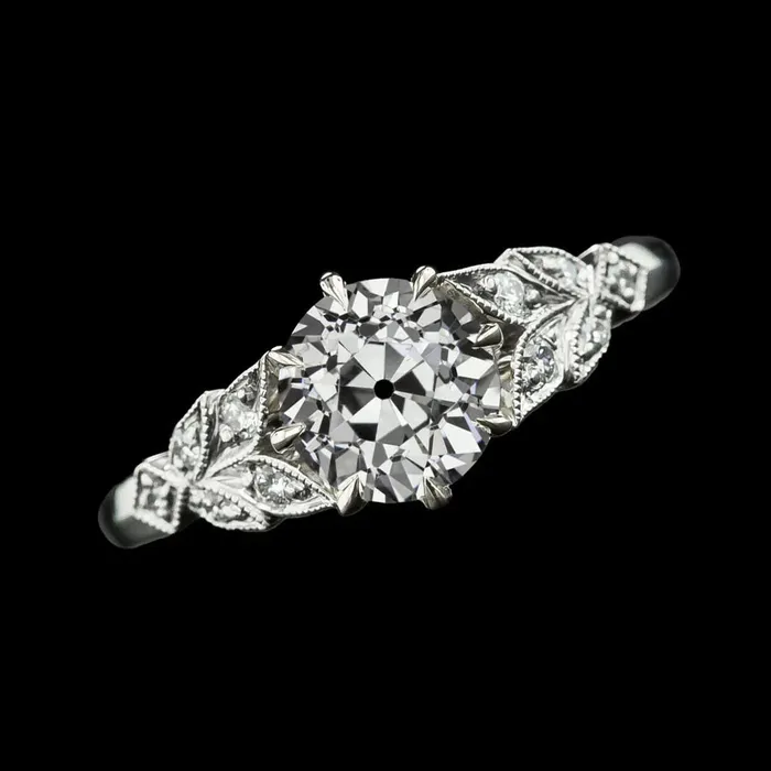 HarryChadEntcom Rings Eagle Claws Round Old Miner Genuine Natural Earth Mined Diamond Ring Leaf Style Prong Set 3 Carats HarryChadEntcom Rings Eagle Claws Round Old Miner Genuine Natural Earth Mined Diamond Ring Leaf Style Prong Set 3 Carats