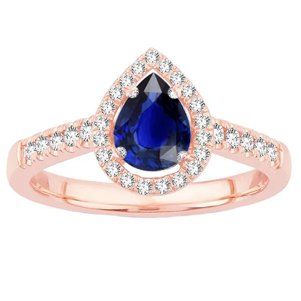 HarryChadEntcom Rings Natural Earth Mined Diamond Halo Anniversary Ring Pear Cut Sri Lankan Sapphire 3 Carats HarryChadEntcom Rings Natural Earth Mined Diamond Halo Anniversary Ring Pear Cut Sri Lankan Sapphire 3 Carats