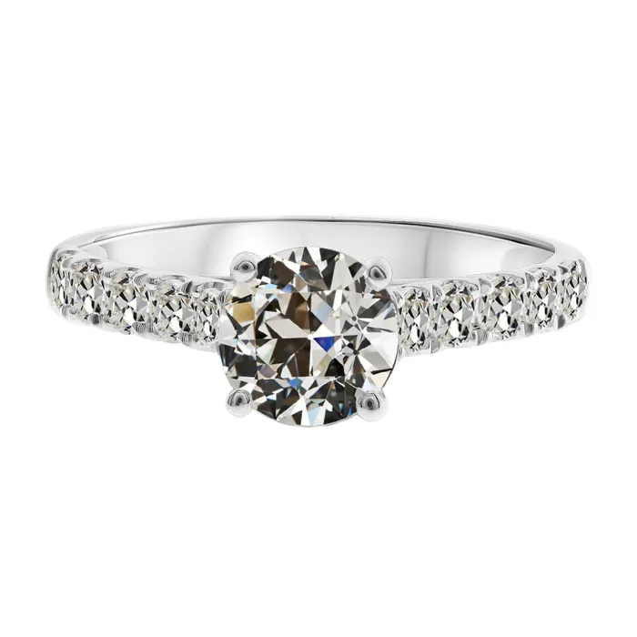 HarryChadEntcom Rings Round Earth Mined Diamond Engagement Ring Old Cut Jewelry 3 Carats HarryChadEntcom Rings Round Earth Mined Diamond Engagement Ring Old Cut Jewelry 3 Carats