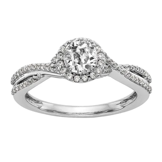 HarryChadEntcom Rings Round Old Miner Natural Earth Mined Diamond Halo Ring Twisted Split Shank 425 Carats HarryChadEntcom Rings Round Old Miner Natural Earth Mined Diamond Halo Ring Twisted Split Shank 425 Carats